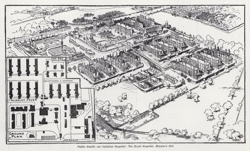 Folkhälsa, ett isoleringssjukhus, Brook Hospital, Shooter
