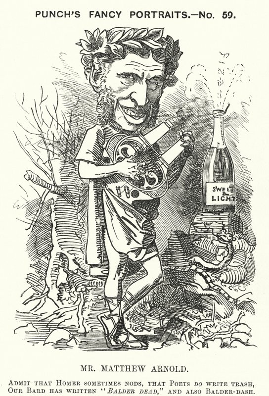 Punch tecknad: Matthew Arnold, engelsk poet (gravyr) av English School