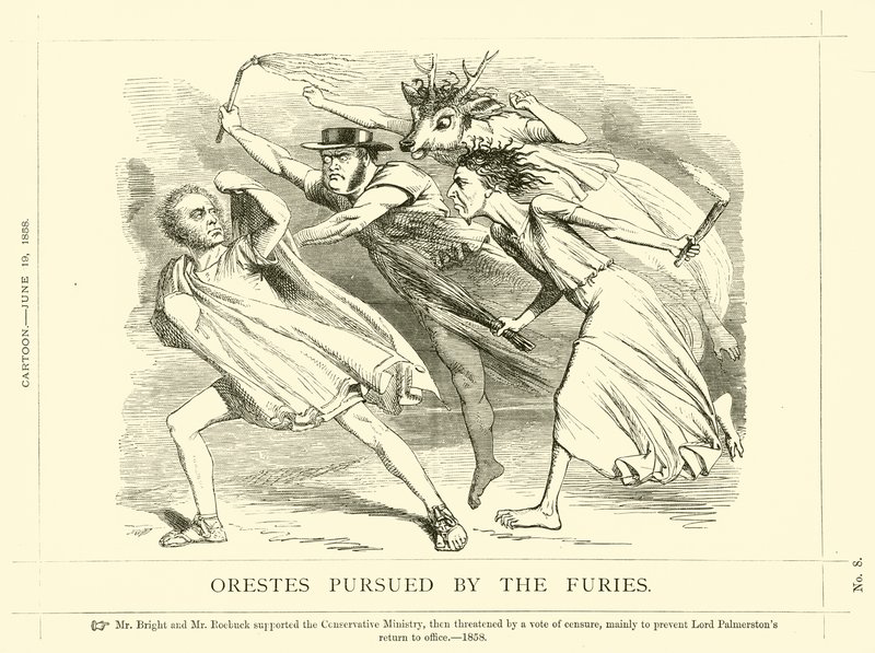 Punch-tecknad film om John Bright: Orestes Pursued By The Furies av English School