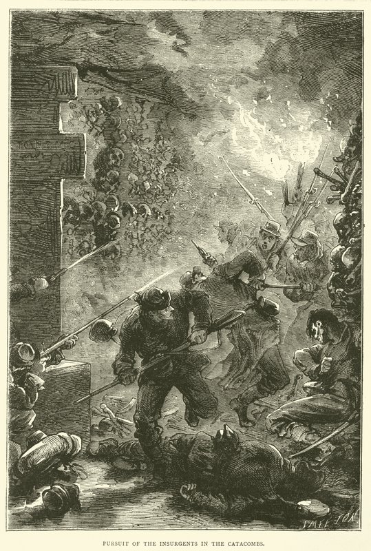 Förföljelsen av upprorsmännen i katakomberna, maj 1871 av English School