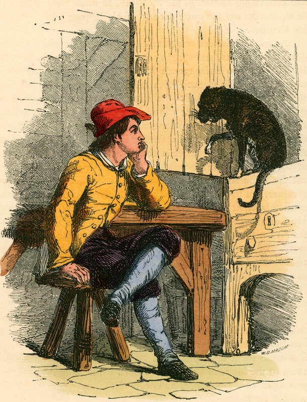 Puss tröstar sin husse av English School
