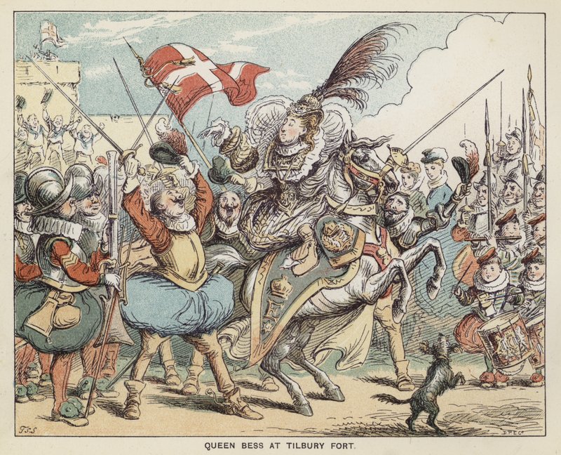 Queen Bess och Tilbury Fort av English School