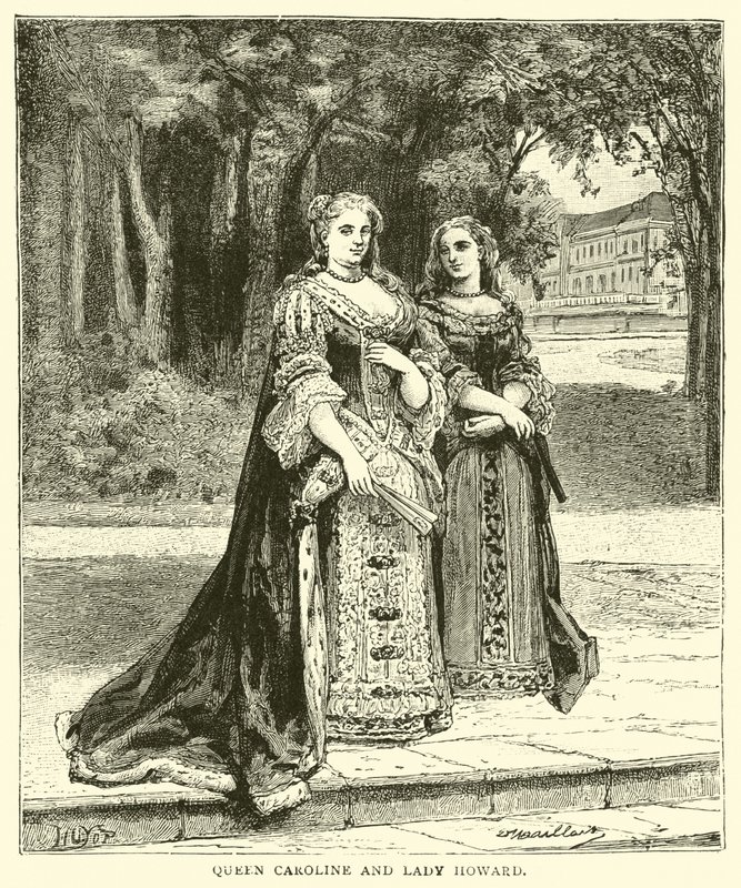 Drottning Caroline och Lady Howard av English School