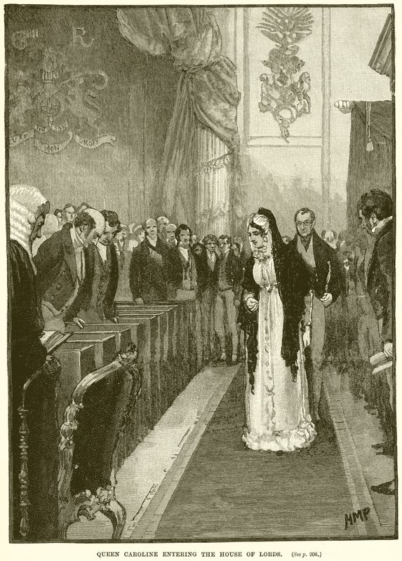 Drottning Caroline går in i överhuset av English School