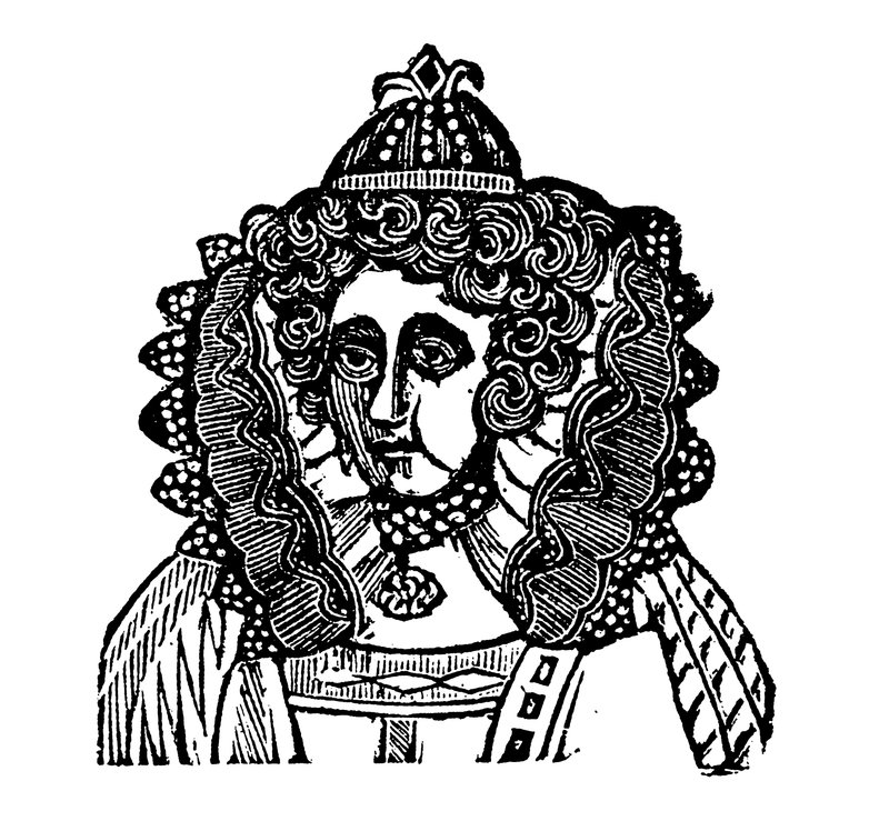 Drottning Elizabeth I (träsnitt) av English School