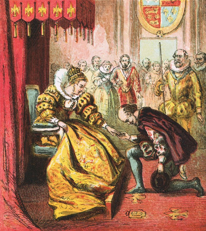 Drottning Elizabeth och Shakespeare av English School