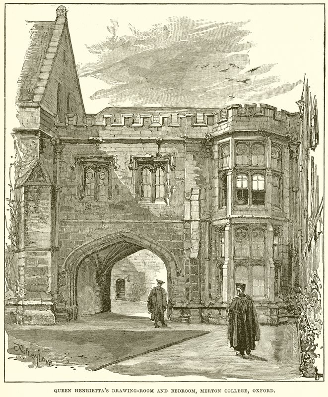 Drottning Henriettas salong och sovrum, Merton College, Oxford av English School