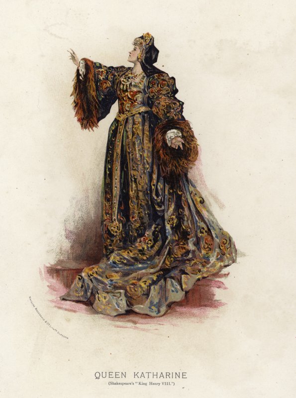 Drottning Katharine från Shakespeares kung Henrik VIII av English School