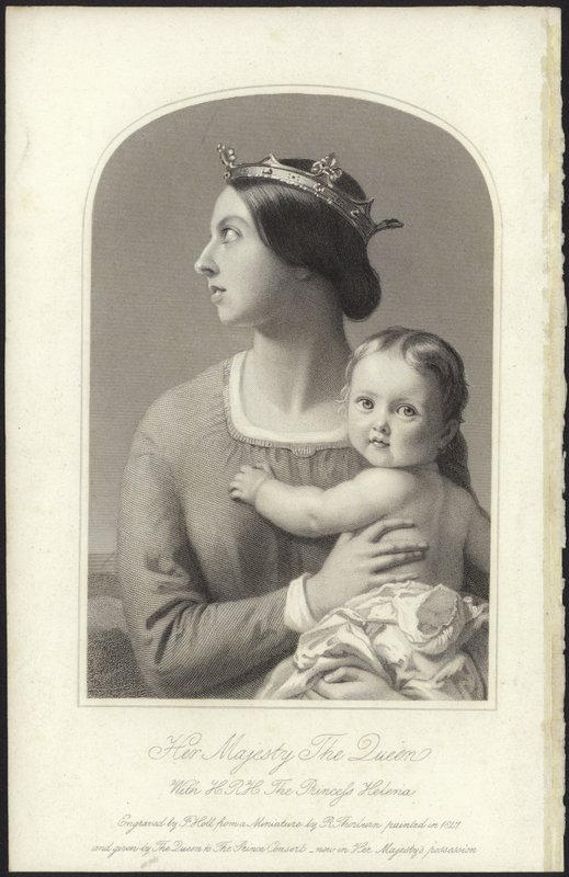 Drottning Victoria och prinsessan Helena av English School
