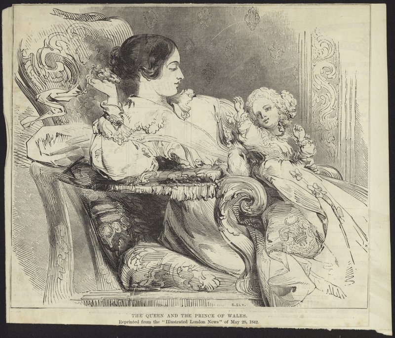 Drottning Victoria och prinsen av Wales av English School