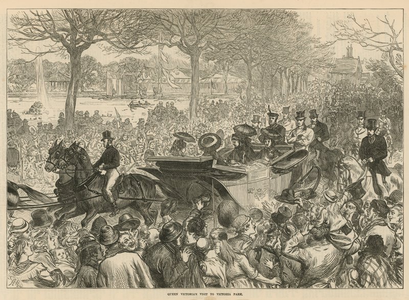 Drottning Victorias besök i Victoria Park av English School