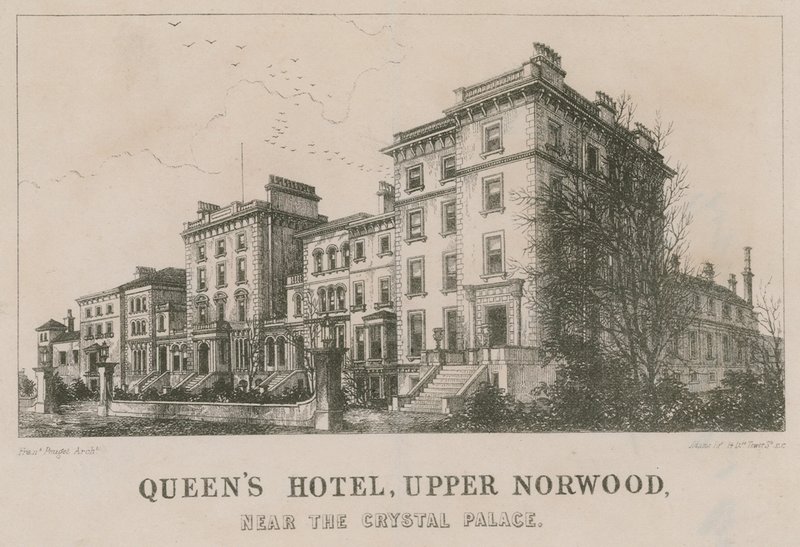 Queens Hotel, Upper Norwood, nära Crystal Palace av English School
