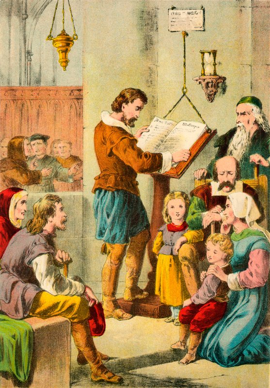 Läser Bibeln på St Pauls av English School