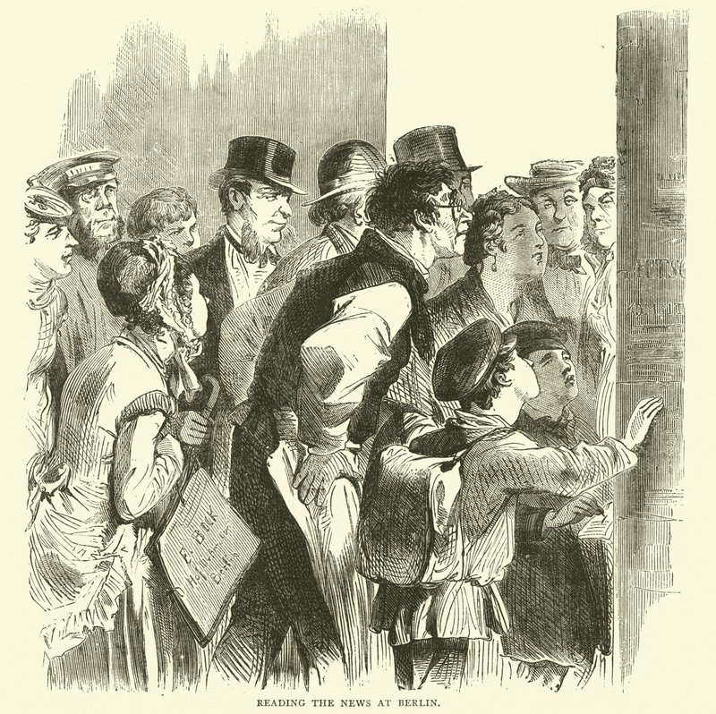 Läste nyheterna i Berlin, november 1870 av English School