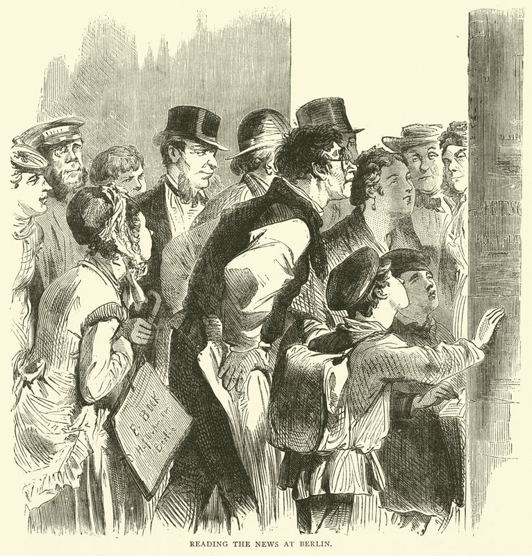 Läste nyheterna i Berlin, november 1870 av English School