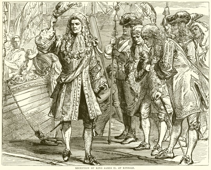 Mottagning av kung James II på Kinsale av English School