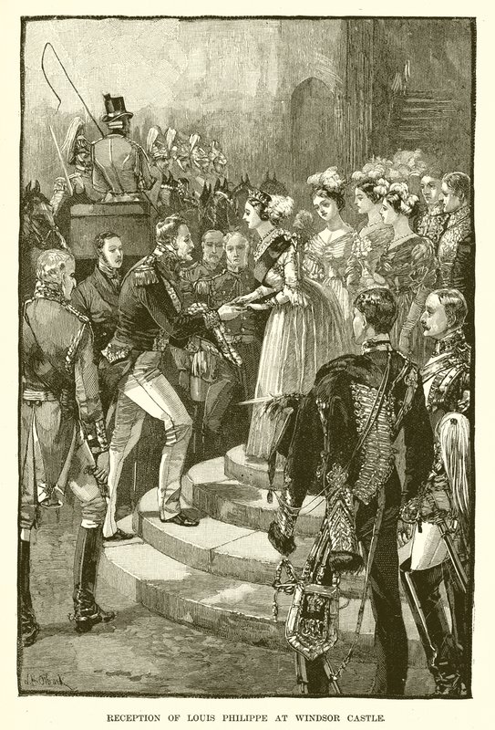 Mottagning av Louis Philippe på Windsor Castle av English School