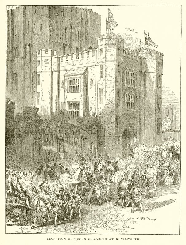 Mottagning av drottning Elizabeth i Kenilworth av English School
