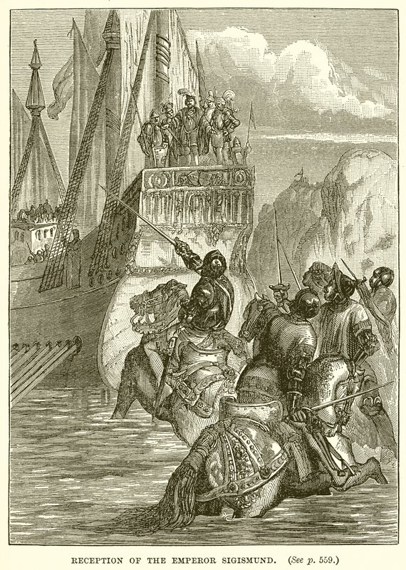 Mottagande av kejsar Sigismund av English School