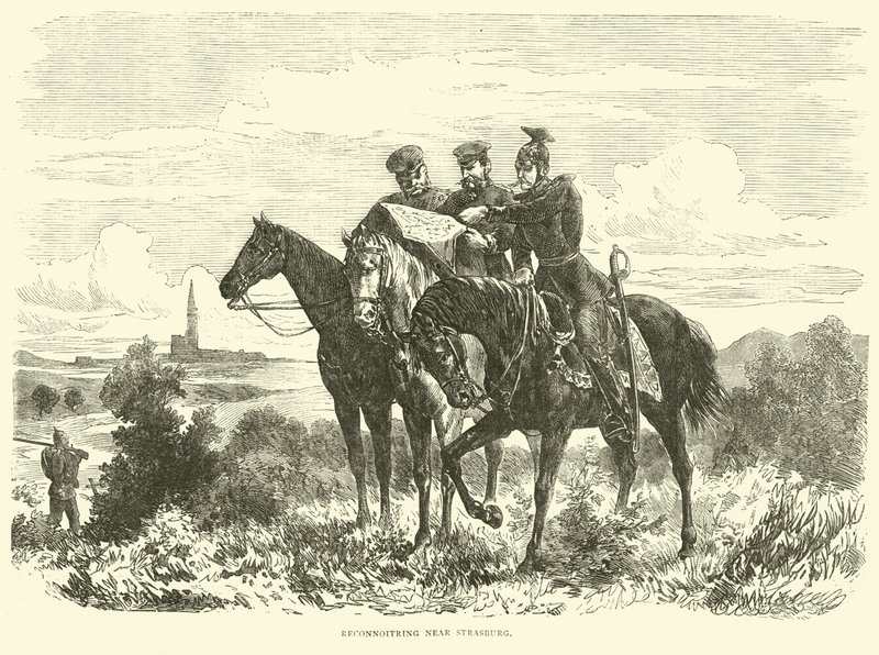 Rekognoscering nära Strasburg, september 1870 av English School