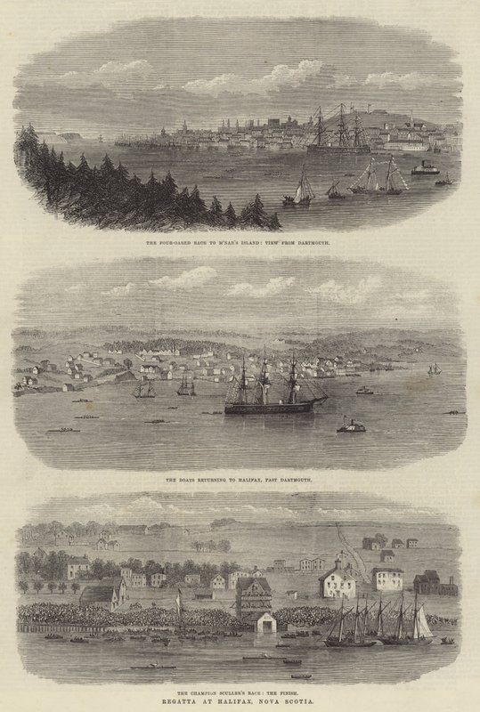 Regatta i Halifax, Nova Scotia (gravyr) av English School