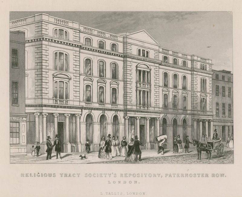 Religious Tract Societys Repository, Paternoster Row, London av English School