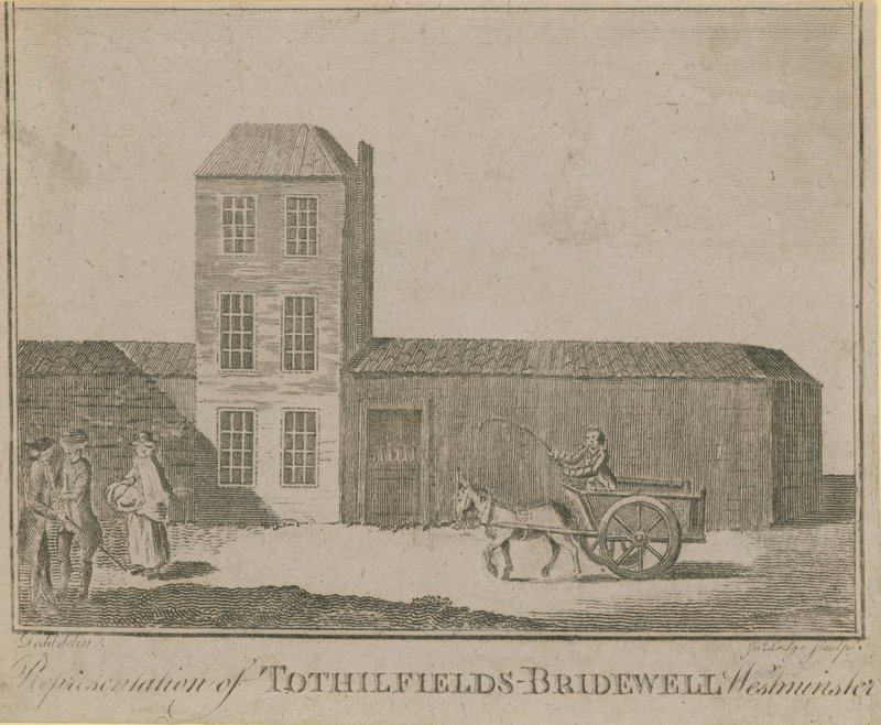 Representation av Tothill Fields Bridewell av English School