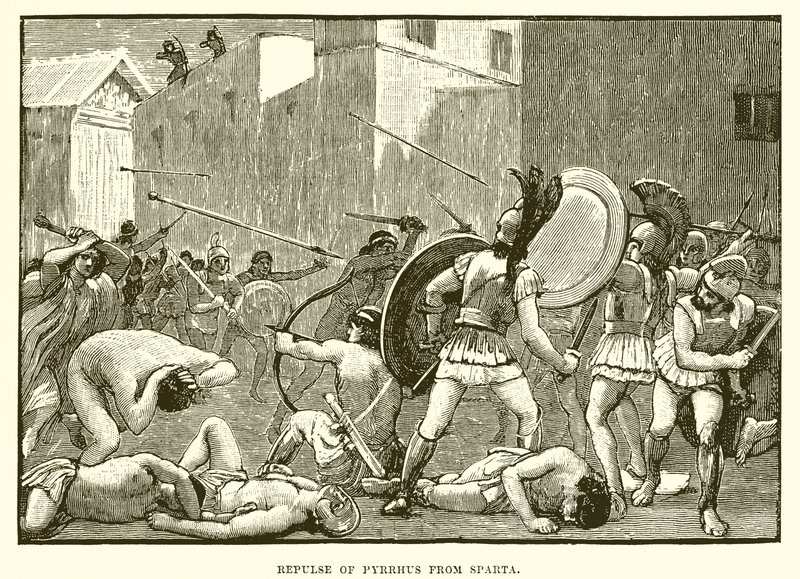 Avvisning av Pyrrhus från Sparta av English School