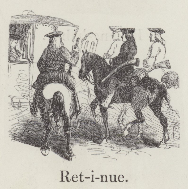 Retinue (gravyr) av English School