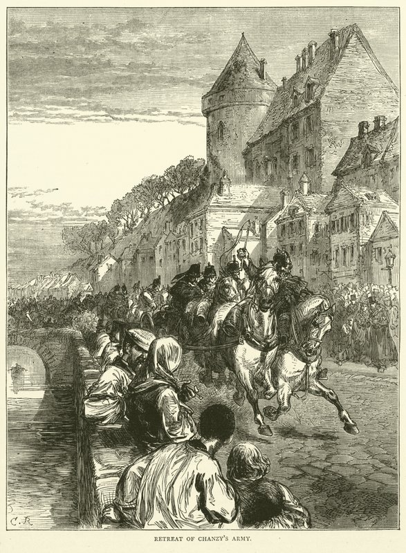 Chanzys armés reträtt, januari 1871 av English School