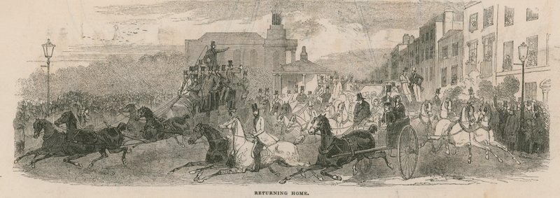 Återvänder hem efter Epsom: Kennington Turnpike av English School