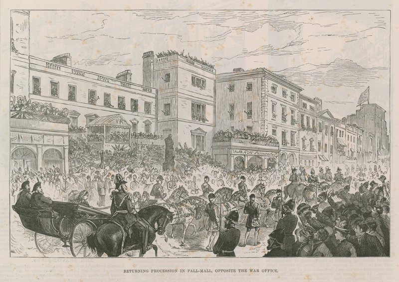 Återvändande procession i Pall Mall av English School