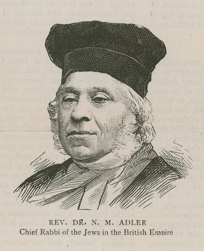 Pastor Dr N M Adler, överrabbin för judarna i det brittiska imperiet av English School