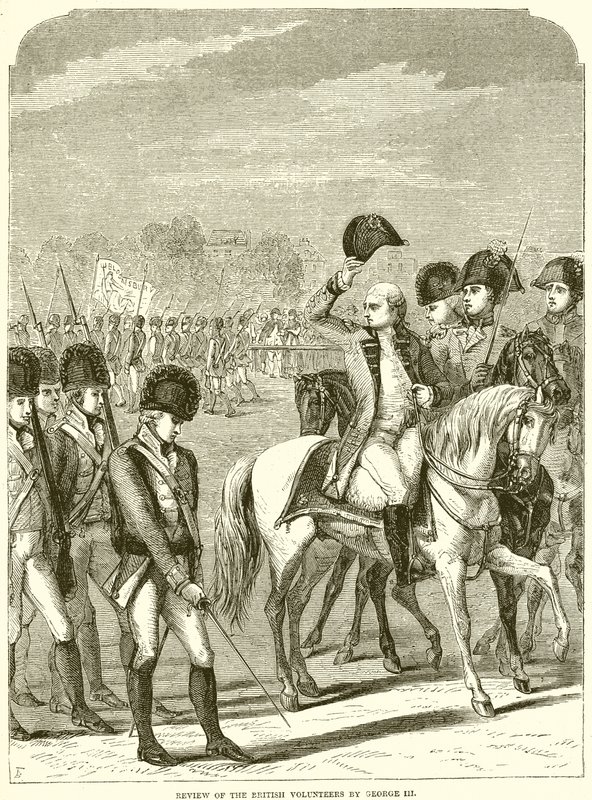 Recension av de brittiska volontärerna av George III av English School