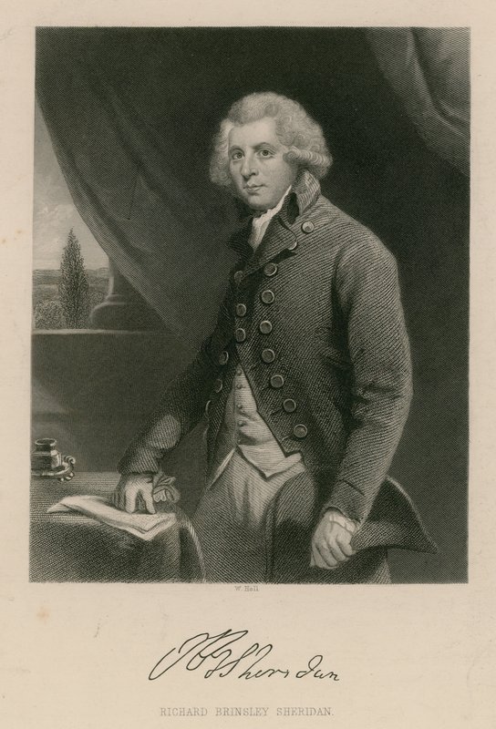 Richard Brinsley Sheridan, dramatiker, poet och teaterchef av English School