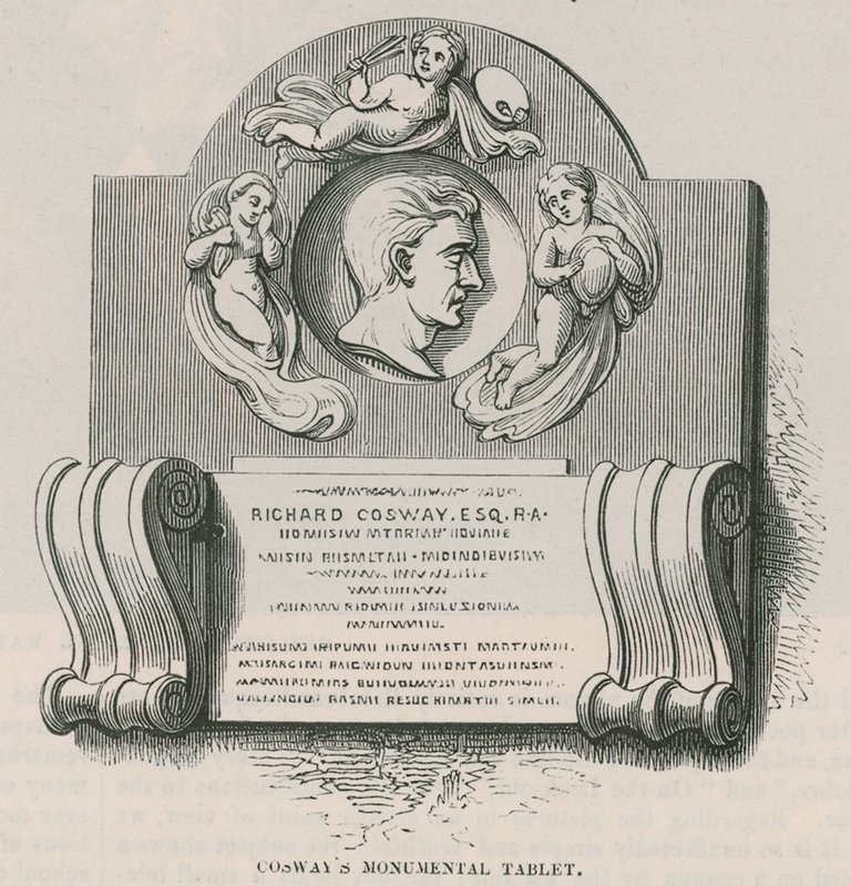 Richard Cosways tablett, Marylebone Church, London av English School