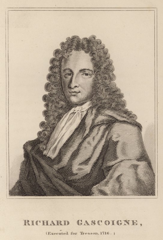 Richard Gascoigne, avrättad för förräderi, 1716 av English School