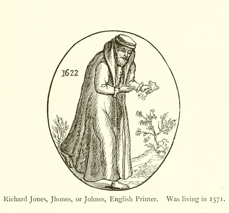 Richard Jones, Jhones, eller Johnes, engelsk tryckare, levde 1571 av English School