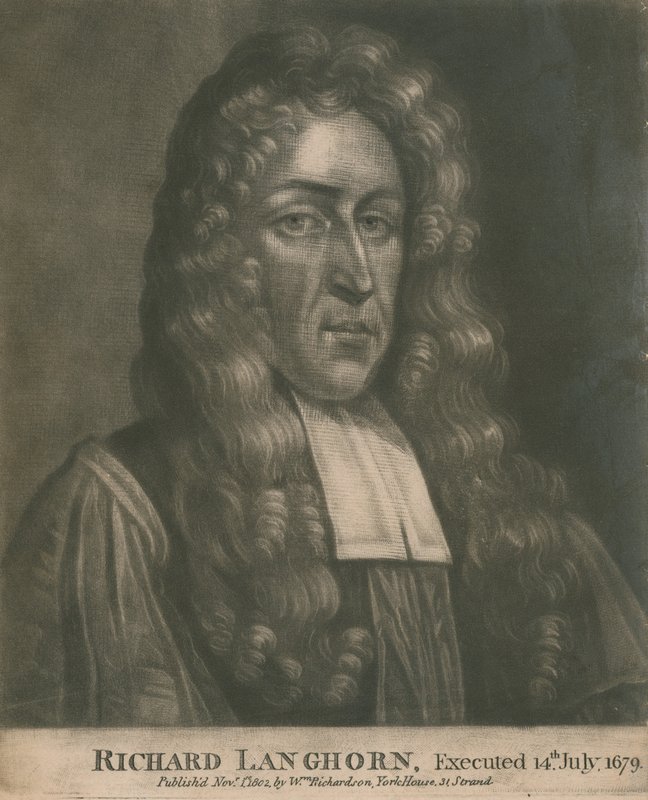 Richard Langhorn, avrättad 14 juli 1679 av English School