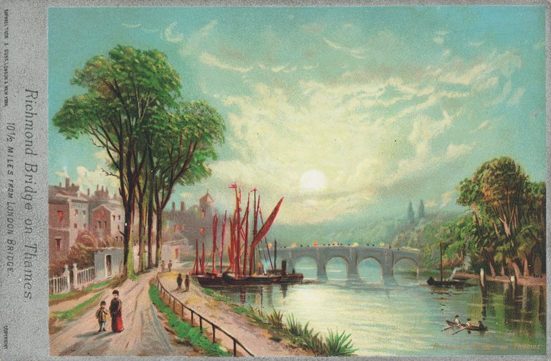 Richmond Bridge på Themsen av English School