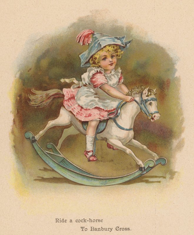 Rid en tupphäst till Banbury Cross (chromolitho) av English School