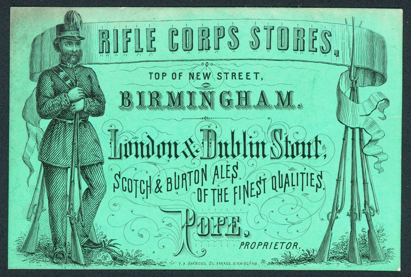 Rifle Corps Stores, handelskort för innehavaren, Pope av English School