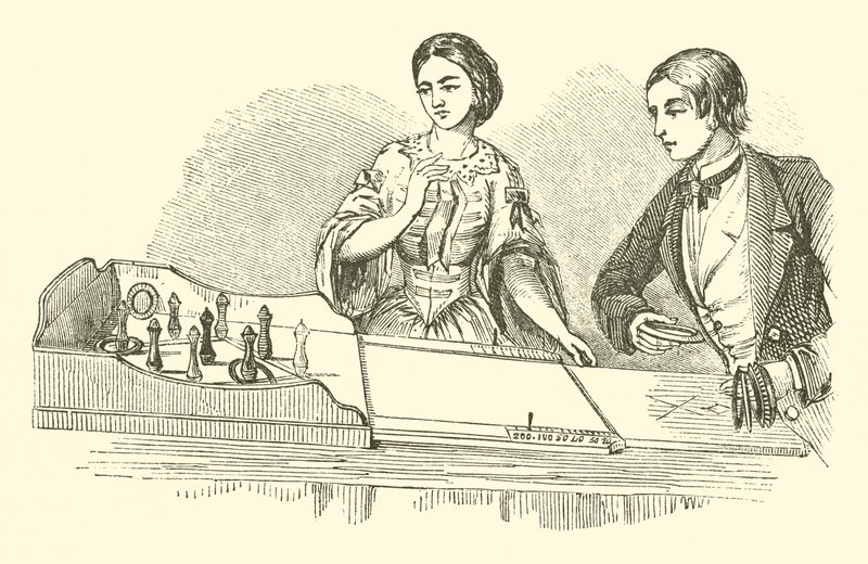 Ringolette, eller Parlour Quoits (gravyr) av English School