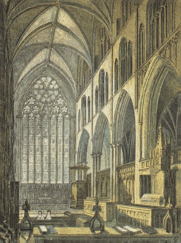 Ripon katedral, utsikt över kören av English School