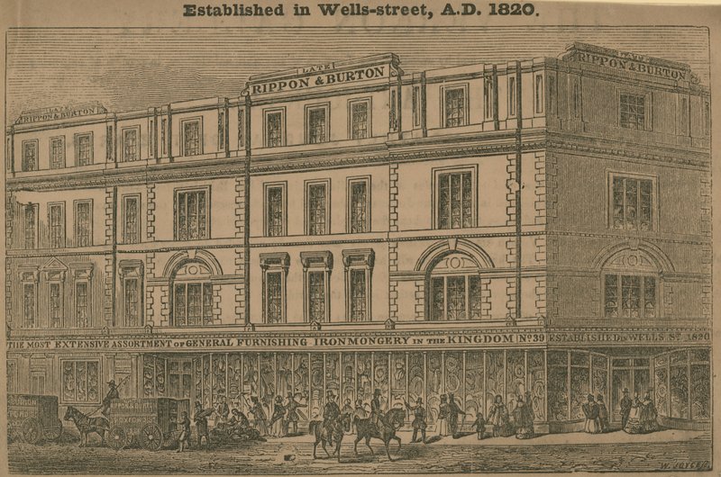 Rippon och Burton, varuhus, etablerat 1820 av English School