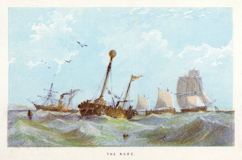 Themsen: The Nore (färgad gravyr) av English School
