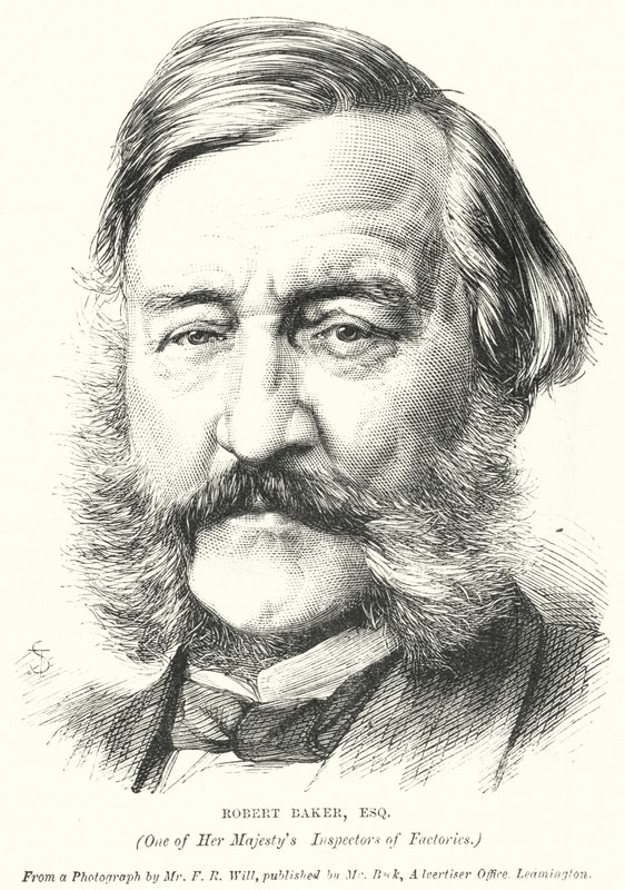 Robert Baker, en av Hennes Majestäts fabriksinspektörer (gravyr) av English School