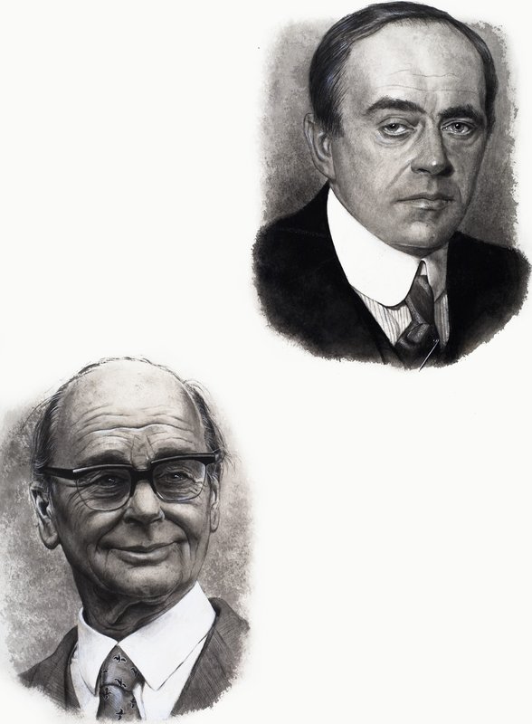 Robert Falcon Scott och Peter Scott av English School