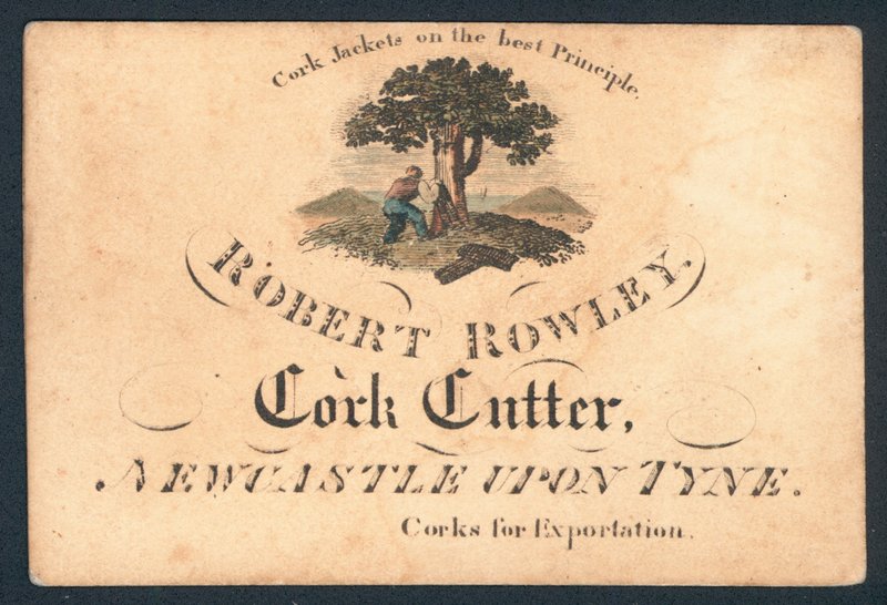 Robert Rowley, korkskärare, byteskort av English School