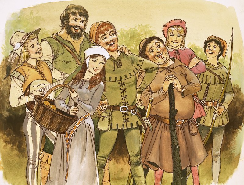 Robin Hood och hans glada män av English School